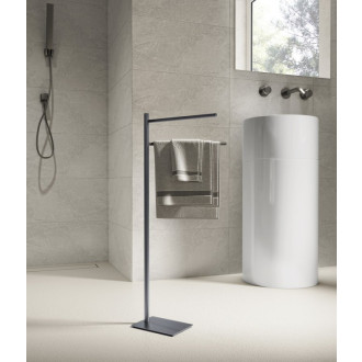 TRILLY stojan s držiakom uterákov, hranatý, gun metal TR3181 58183