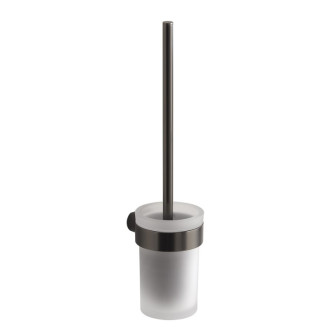 PIRENEI WC kefa závesná, mliečne sklo, gun metal PI330381 58197