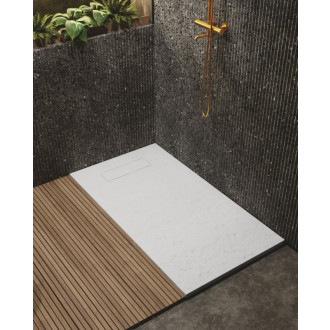ELEA sprchová vanička liaty mramor, 150x80cm, biela PEL15080 55330