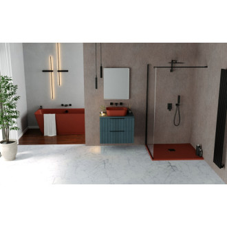 FLEXIA vanička z liateho mramoru s možnosťou úpravy rozmeru, 130x80cm, hnedá mat 57499