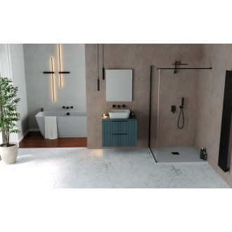 FLEXIA vanička z liateho mramoru s možnosťou úpravy rozmeru, 150x90cm, sivá mat 57513