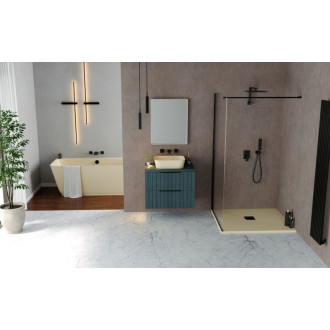 FLEXIA vanička z liateho mramoru s možnosťou úpravy rozmeru, 150x90cm, béžová mat 57516