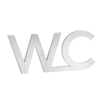 Ceduľa WC, 80x35x2mm, nerez mat 59325