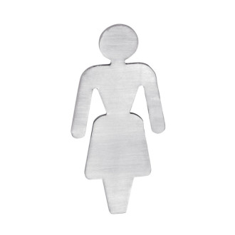 Ceduľa WC dámy, 80x35x2mm, nerez mat 59326