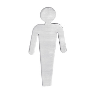 Ceduľa WC páni, 80x35x2mm, nerez mat 59327