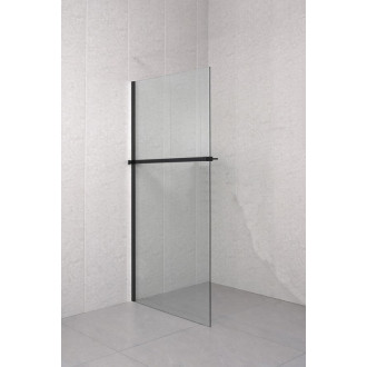 Polica na walk-in zástenu, 142cm, čierna mat EG1425 59098