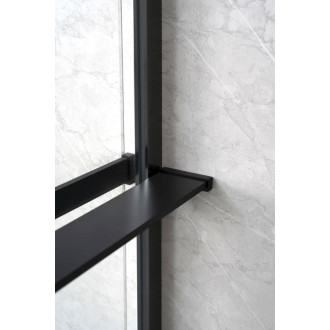 Polica na walk-in zástenu, 142cm, čierna mat EG1425 59098