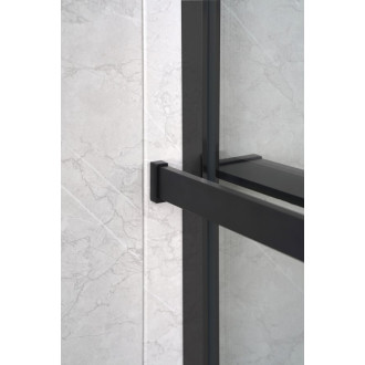 Polica na walk-in zástenu, 142cm, čierna mat EG1425 59098