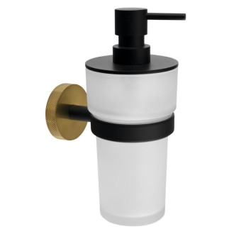 LARISSA dávkovač mydla 250ml, mliečne sklo, čierna / zlato mat WS019BG 59054