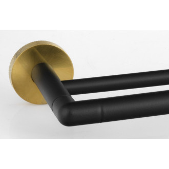LARISSA dvojitý držiak uterákov 600mm, čierna / zlato mat WS011BG 59064