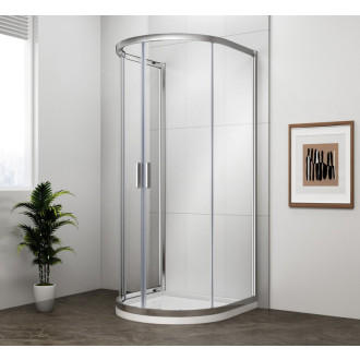 EASY polkruhová sprchová zástena 900x900mm, číre sklo 59167