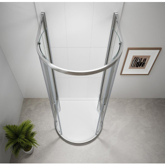 EASY polkruhová sprchová zástena 900x900mm, číre sklo 59167