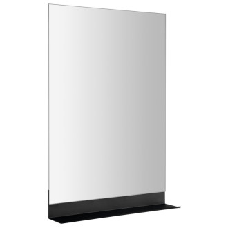 Zrkadlo s policou 40x65cm, CU free, čierna mat 59691
