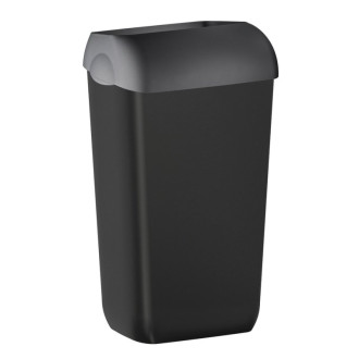 COLORED odpadkový kôš nástenný s vekom 23l, ABS, Soft Touch, čierna mat 61389