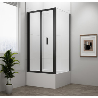 DEEP BLACK obdĺžnikový sprchovací kút 1000x900mm L/P variant, číre sklo 57896
