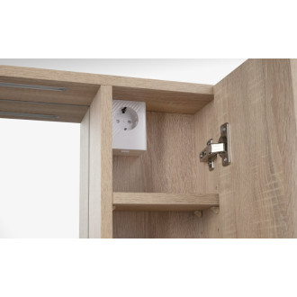 ZOJA/KERAMIA FRESH STRIP galerka s LED osvetlením, 60x60x14cm, pravá, dub platín 61033