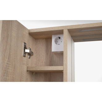 ZOJA/KERAMIA FRESH STRIP galerka s LED osvetlením, 60x60x14cm, ľavá, dub platin 61035