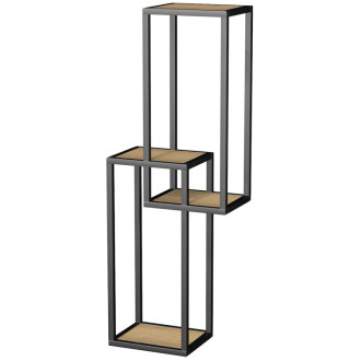 OXO ALU 44x119cm polica, čierna, LTD OXOALU44119B