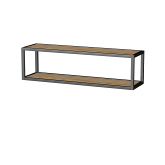 OXO ALU 90x25cm polica, čierna, LTD OXOALUL9025B