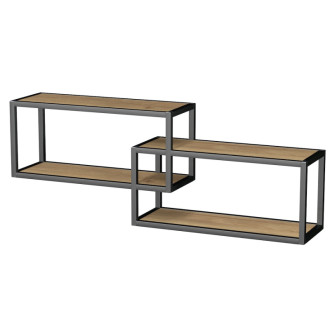OXO ALU 119x44cm polica, čierna, LTD OXOALU11944B