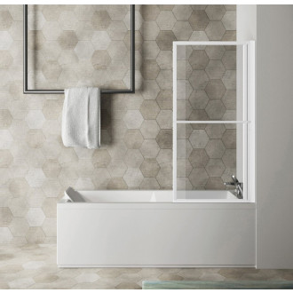 KAGERA vaňová zástena s pneumatickým zdvihom, š. 710mm, biela mat, číre sklo 30336W 55527