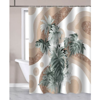 Sprchový záves 180x180cm, polyester, palma ZP016 ZP016 54770