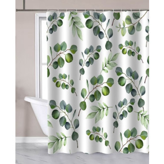 Sprchový záves 180x180cm, polyester, eucalyptus ZP015 ZP015 54771