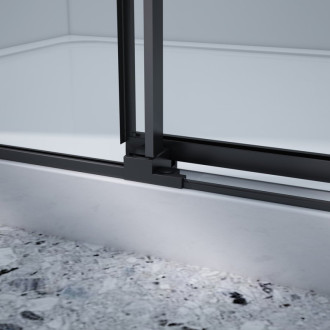 DRAGON BLACK sprchové posuvné dvere rohový vstup 800 mm, číre sklo GD4280B 55540