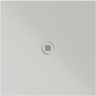 Keramická sprchová vanička, štvorec 90x90x2cm, cenere mat