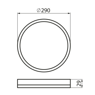 AZPO stropné LED svietidlo, ø 290mm, 18,5W, IP54, čierna mat