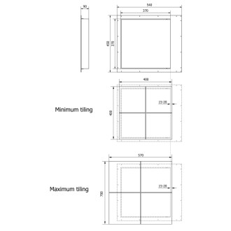 ZARZ revízne dvierka pod obklady 40x40cm, otváranie click-clack, podperné kolieska