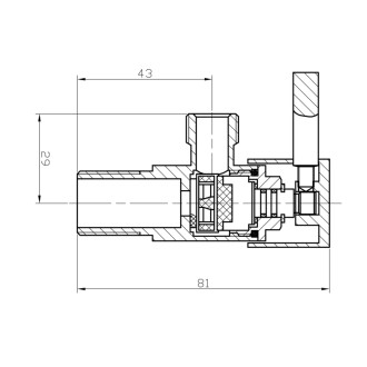 Rohový ventil 1/2&quot;x3/8&quot;, okrúhly, čierna mat 58639