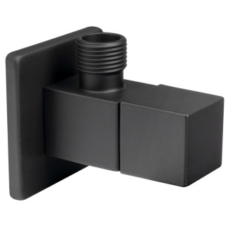 Rohový ventil 1/2"x3/8", hranatý, čierna mat 58640