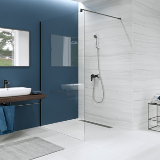 Cersanit Mille spŕch. kút Walk-In chróm 100x200 číre sklo S161-001