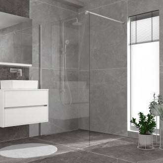 Cersanit Mille spŕch. kút Walk-In chróm 120x200 číre sklo S161-002