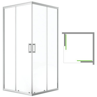 Laveo DESNA štvorcový sprchovací kút 80x80 cm JKD_086K