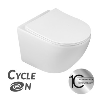 Laveo DESNA CYCLEON závesná WC misa bez oplachového kruhu so sedátkom VMD_609S