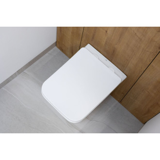 Laveo KVADRATO CYCLEON 2.0 závesná WC misa bez oplachového kruhu so sedátkom VMK_610S