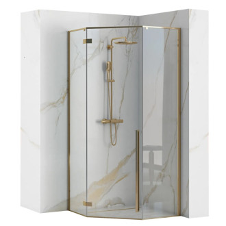 REA Sprchovací kút DIAMOND 90x90 - zlatá KPL-04904