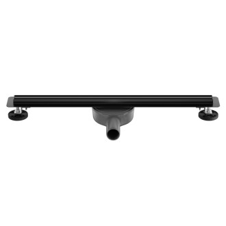 CERANO - Sprchový odtokový žľab Slim, so sifónom, otočný 360 ° - čierna matná - 94 cm