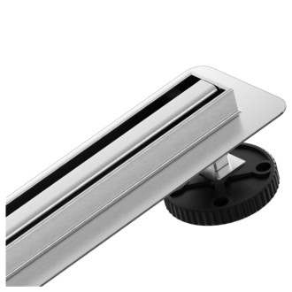 CERANO - Sprchový odtokový žľab Slim, so sifónom, otočný 360 ° - nerez - 114 cm