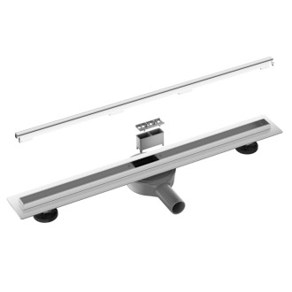 CERANO - Sprchový odtokový žľab Slim, so sifónom, otočný 360 ° - nerez - 114 cm