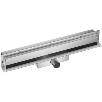 CERANO - Sprchový odtokový žľab k stene, so sifónom - nerez - 74 cm