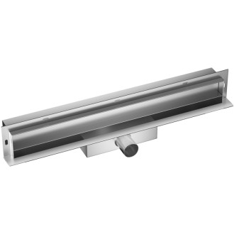 CERANO - Sprchový odtokový žľab k stene, so sifónom - nerez - 74 cm