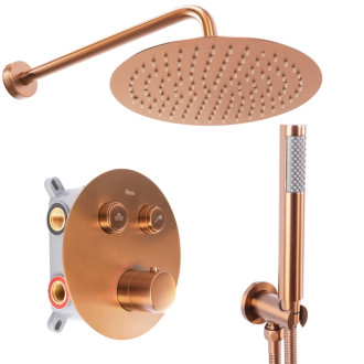 REA Lungo sprchová sada, podomietková, kartáčovaná meď + BOX + termostat -P8808 REA-P8808