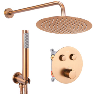 REA Lungo sprchová sada, podomietková, kartáčovaná meď + BOX + termostat -P8808 REA-P8808