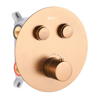 REA Lungo sprchová sada, podomietková, kartáčovaná meď + BOX + termostat -P8808 REA-P8808
