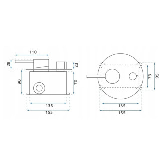 REA Lungo Grip podomietková sprchová sada, šedá + BOX -P8958 REA-P8958