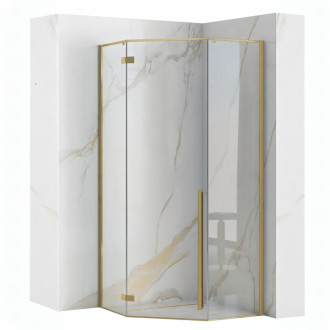 REA Sprchovací kút DIAMOND 90x90 BRUSH GOLD -K6506 REA-K6506