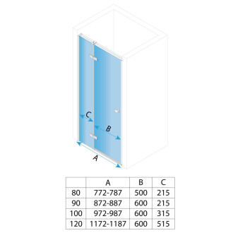 REA Sprchové dvere Atlas 100 Chrome KPL-K4665